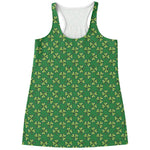 Cute Clover St. Patrick's Day Print Women's Racerback Tank Top