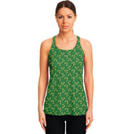 Cute Clover St. Patrick's Day Print Women's Racerback Tank Top
