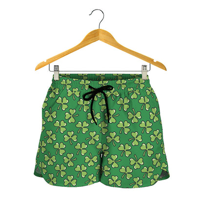 Cute Clover St. Patrick's Day Print Women's Shorts