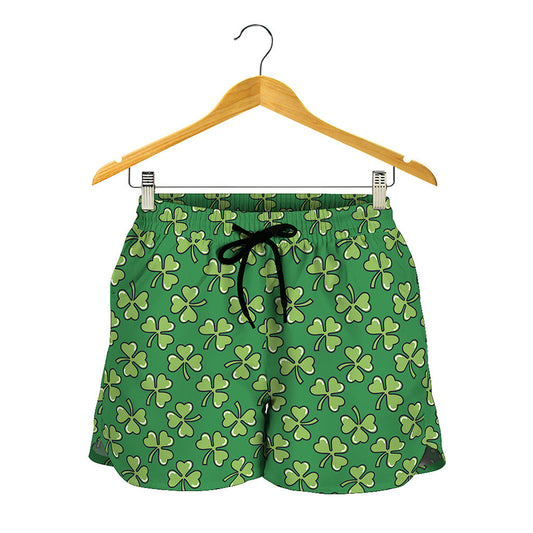 Cute Clover St. Patrick's Day Print Women's Shorts