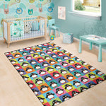 Cute Colorful Penguin Pattern Print Area Rug
