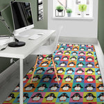Cute Colorful Penguin Pattern Print Area Rug