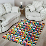 Cute Colorful Penguin Pattern Print Area Rug