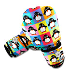 Cute Colorful Penguin Pattern Print Boxing Gloves