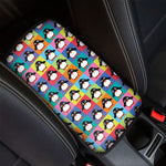 Cute Colorful Penguin Pattern Print Car Center Console Cover