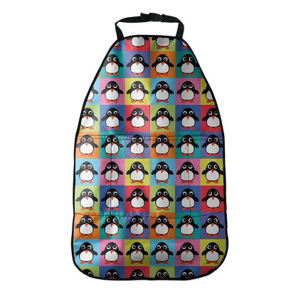 Cute Colorful Penguin Pattern Print Car Seat Organizers