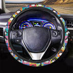 Cute Colorful Penguin Pattern Print Car Steering Wheel Cover