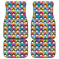 Cute Colorful Penguin Pattern Print Front and Back Car Floor Mats