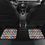 Cute Colorful Penguin Pattern Print Front and Back Car Floor Mats
