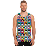 Cute Colorful Penguin Pattern Print Men's Tank Top