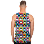 Cute Colorful Penguin Pattern Print Men's Tank Top