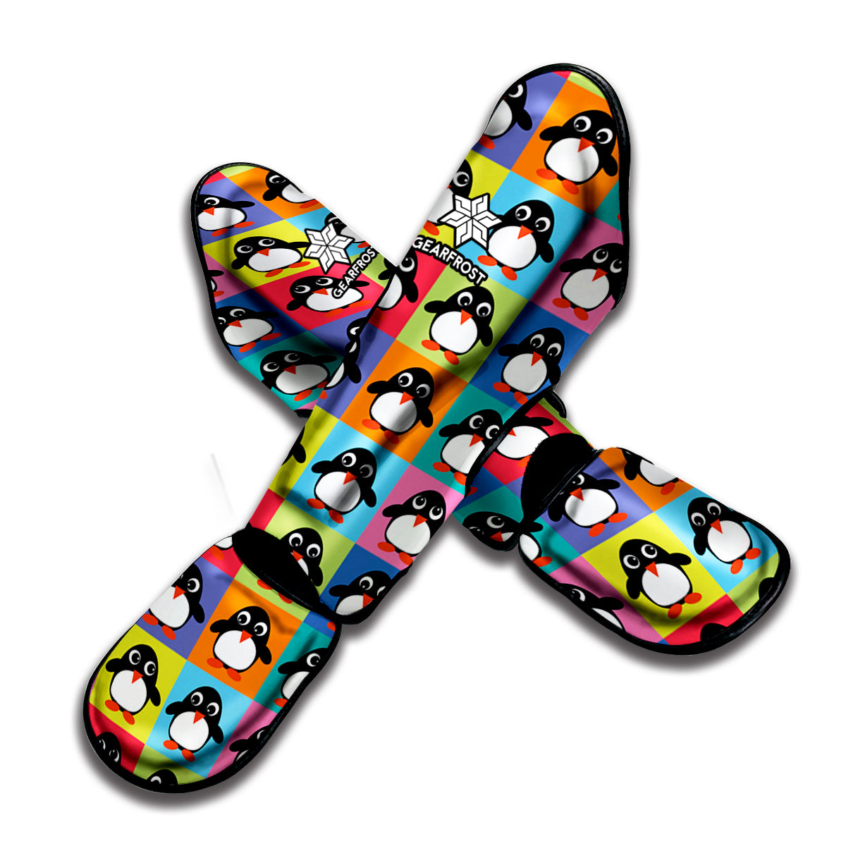 Cute Colorful Penguin Pattern Print Muay Thai Shin Guard