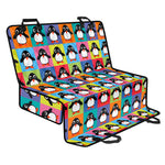 Cute Colorful Penguin Pattern Print Pet Car Back Seat Cover