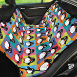 Cute Colorful Penguin Pattern Print Pet Car Back Seat Cover