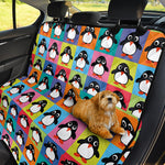 Cute Colorful Penguin Pattern Print Pet Car Back Seat Cover