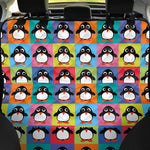 Cute Colorful Penguin Pattern Print Pet Car Back Seat Cover
