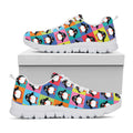 Cute Colorful Penguin Pattern Print White Running Shoes