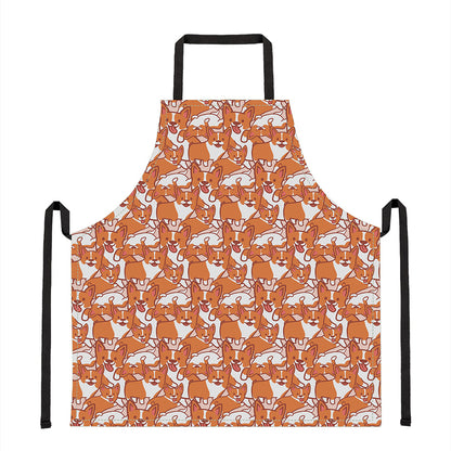 Cute Corgi Pattern Print Apron