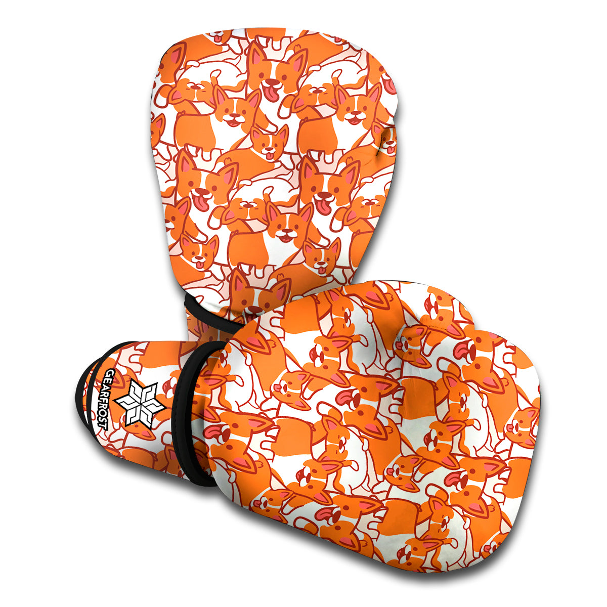 Cute Corgi Pattern Print Boxing Gloves