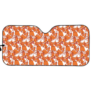 Cute Corgi Pattern Print Car Sun Shade