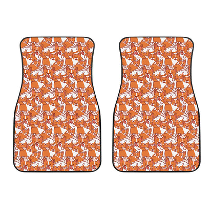 Cute Corgi Pattern Print Front Car Floor Mats