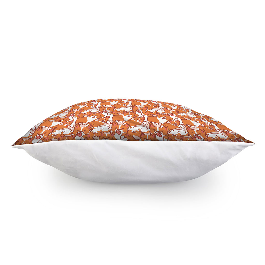 Cute Corgi Pattern Print Pillow Cover
