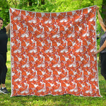 Cute Corgi Pattern Print Quilt