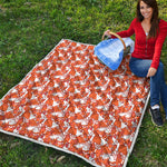 Cute Corgi Pattern Print Quilt