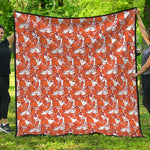 Cute Corgi Pattern Print Quilt