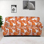Cute Corgi Pattern Print Sofa Cover