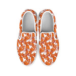 Cute Corgi Pattern Print White Slip On Shoes