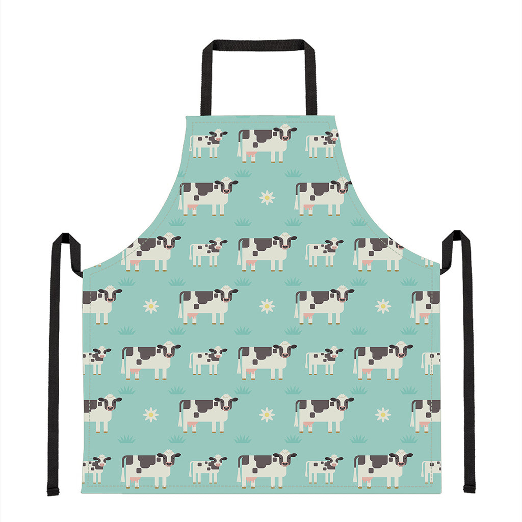 Cute Cow And Baby Cow Pattern Print Apron