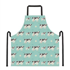 Cute Cow And Baby Cow Pattern Print Apron