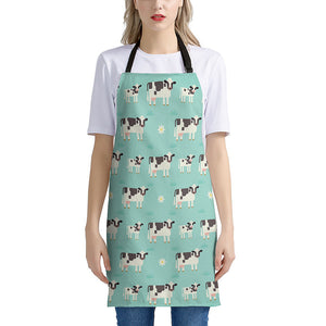 Cute Cow And Baby Cow Pattern Print Apron