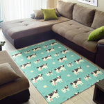 Cute Cow And Baby Cow Pattern Print Area Rug GearFrost