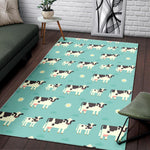 Cute Cow And Baby Cow Pattern Print Area Rug GearFrost