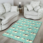 Cute Cow And Baby Cow Pattern Print Area Rug GearFrost