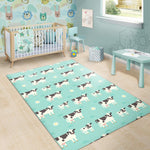 Cute Cow And Baby Cow Pattern Print Area Rug GearFrost