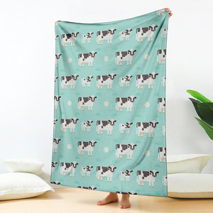 Cute Cow And Baby Cow Pattern Print Blanket
