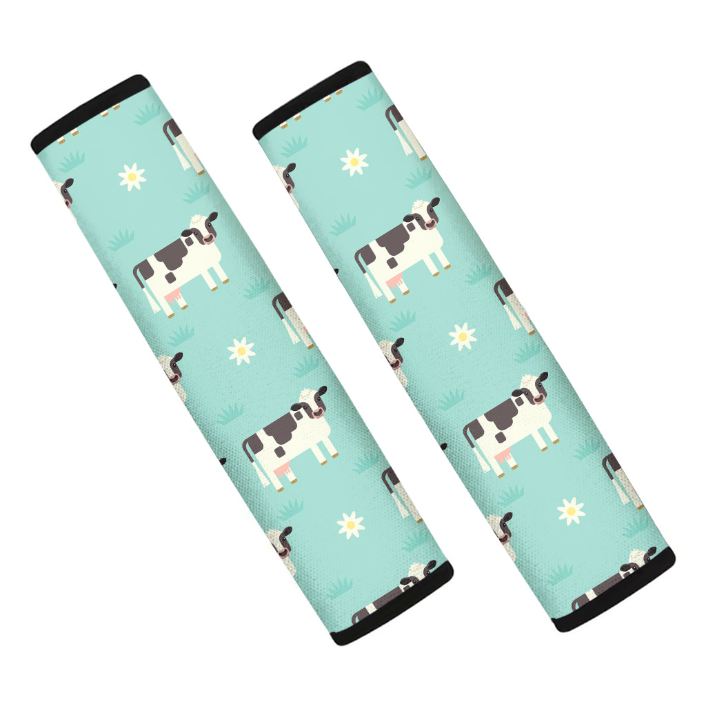 Cute Cow And Baby Cow Pattern Print Car Seat Belt Covers
