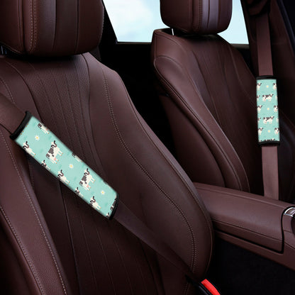 Cute Cow And Baby Cow Pattern Print Car Seat Belt Covers