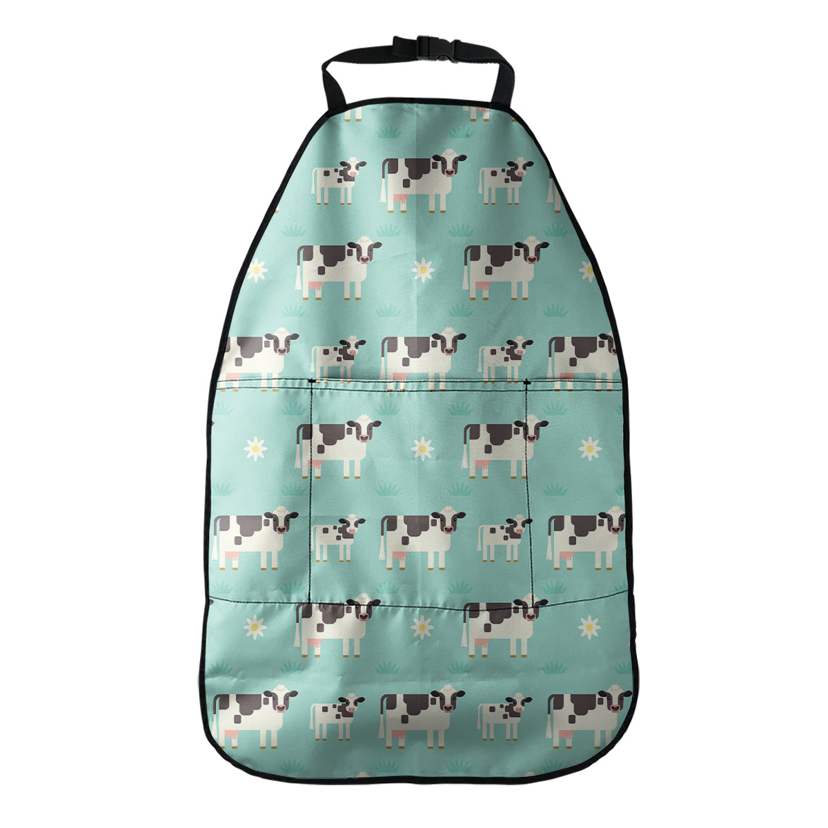 Cute Cow And Baby Cow Pattern Print Car Seat Organizers