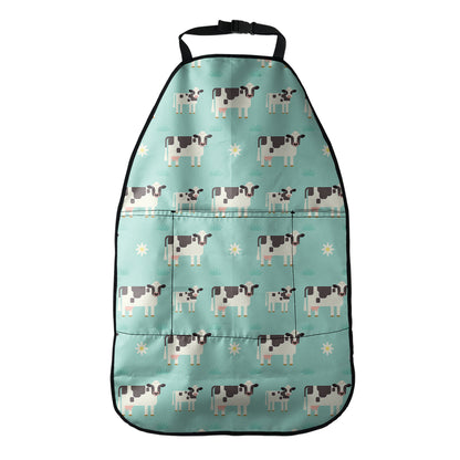 Cute Cow And Baby Cow Pattern Print Car Seat Organizers