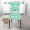 Cute Cow And Baby Cow Pattern Print Dining Chair Slipcover