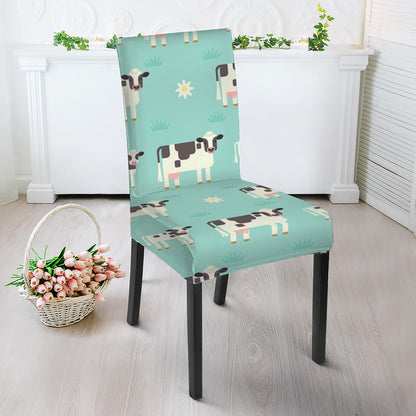 Cute Cow And Baby Cow Pattern Print Dining Chair Slipcover