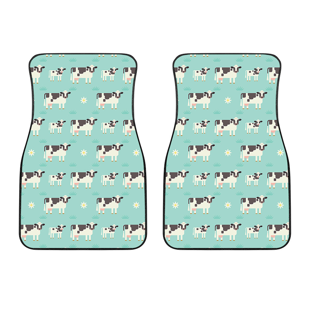 Cute Cow And Baby Cow Pattern Print Front Car Floor Mats