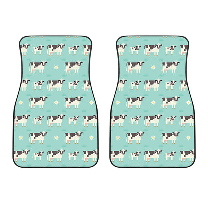 Cute Cow And Baby Cow Pattern Print Front Car Floor Mats