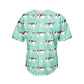 Cute Cow And Baby Cow Pattern Print Men's Baseball Jersey