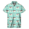 Cute Cow And Baby Cow Pattern Print Men's Short Sleeve Shirt