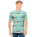 Cute Cow And Baby Cow Pattern Print Men's T-Shirt